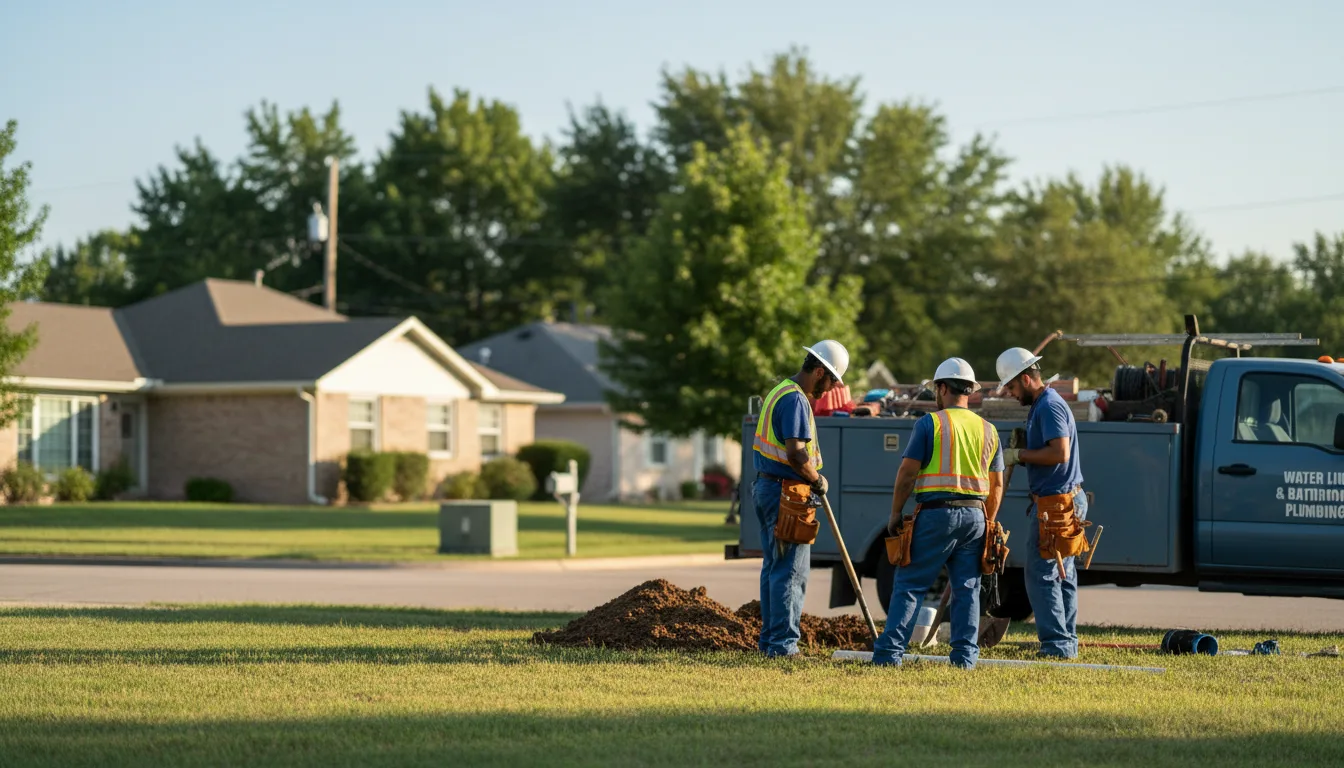 Residential water line and bathroom plumbing service in Lenapah, OK